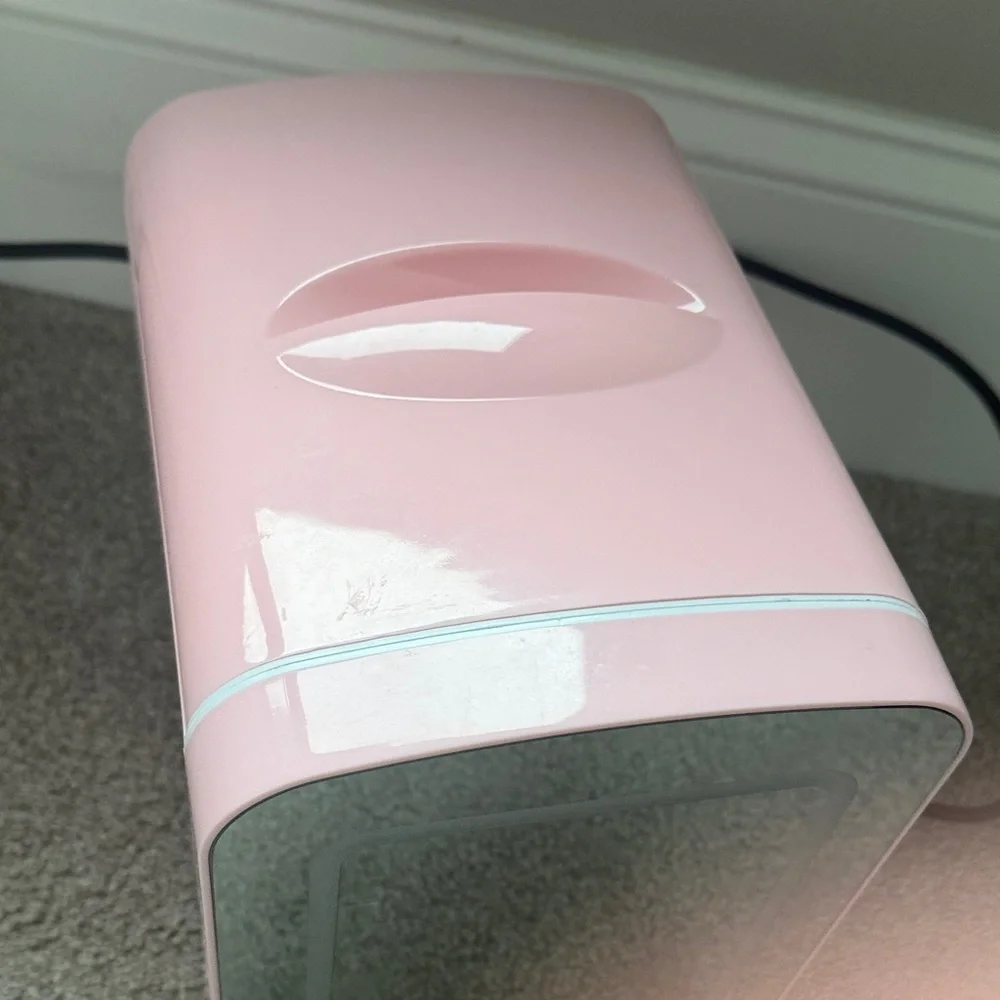 Pink Mini Fridge with LED Light - Picture 4 of 5